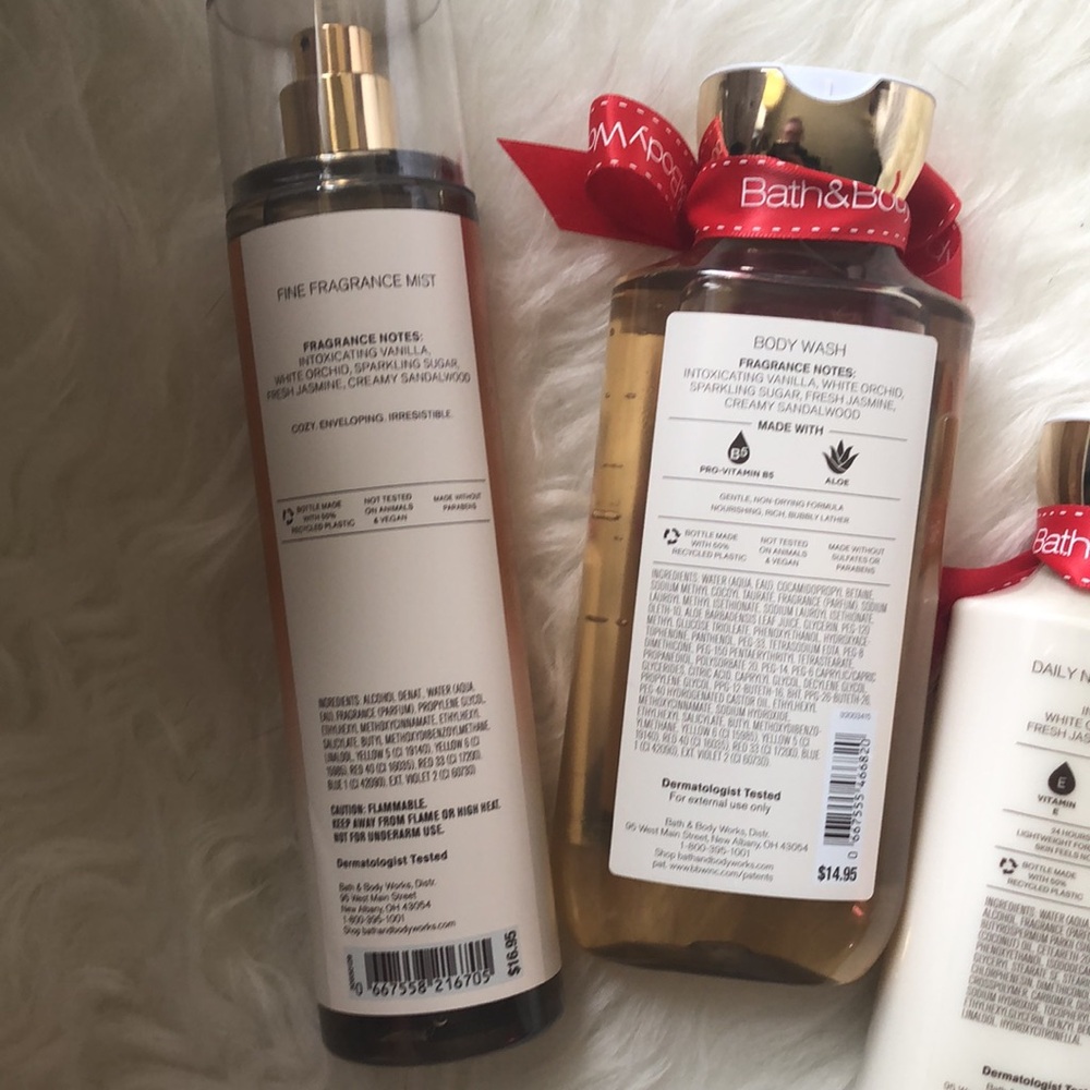 NWT • F R E E • Bath & Body Works 3 FULL SIZE Gold & Cream Body Wash Collection - Picture 5 of 8
